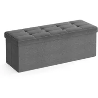 Songmics Truhenbank grau 110 x 38 x 38 cm