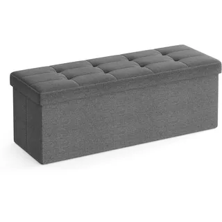 Songmics Truhenbank grau 110 x 38 x 38 cm