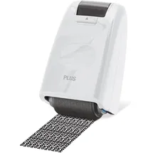 Plus Japan PLUS Japan, Datenschutz Rollstempel Camouflage Weiß, Textschwärzer, Identitätsschutz, 1er Pack (1 x 1 Rollstempel)