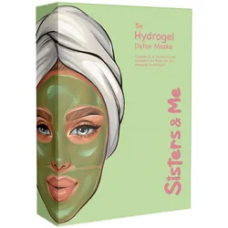 Sisters & Me Hydrogel Detox Maske mit Teebaumöl Gurken-Extrakt 5 St