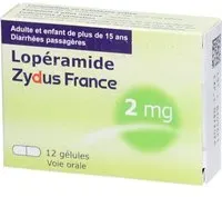 LOPERAMIDE ZYDUS FRANCE 2 mg, gélule, boîte de 12 Capsule(S) pc(s)