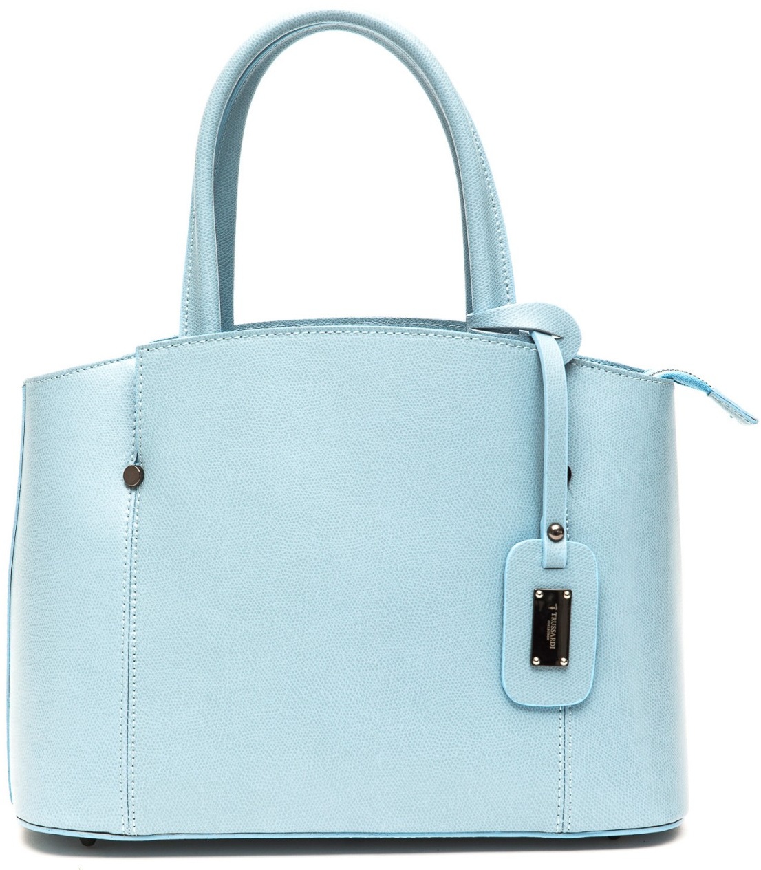 Trussardi Collection 459 Coazzolo Azzuro Cabas Leder Tote Celeste Damen Tasche