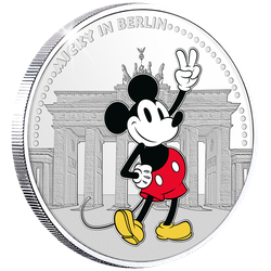 "Micky Maus in Deutschland" aufwendig silber- und farbveredelt!