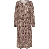 Cream Kleid Midi Animal Beige/Braun 42