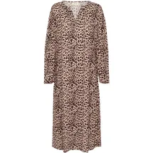 Cream Kleid Midi Animal Beige/Braun 42
