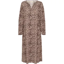 Cream Kleid Midi Animal Beige/Braun 42