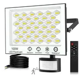 Viugreum 100W LED Strahler, 6500K Aussenleuchte mit Bewegungsmelder 10000lm Scheinwerfer Außen Kaltweiss Fluter, IP66 Wasserdicht Außenstrahler, LED Strahler Außen für Garten, Innenhöfe, Garage