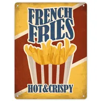 Trendaffe Metallschild XL mit American Diner Classics - French