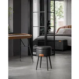 VASAGLE Hocker mit Stauraum LOM005B01 schwarz Kunstleder