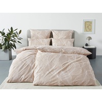OTTO products Bettwäsche »Jonna in Gr. 135x200 oder 155x220 cm«, (2 tlg.), Bettwäsche aus Bio-Baumwolle, Bettwäsche mit natürlichem Design, beige