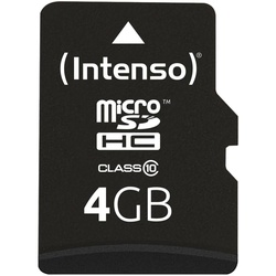 Intenso Speicherkarte microSDHC Card 4GB C10