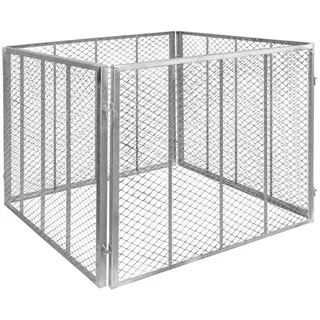 V2Aox Komposter Stahl verzinkt Kompost Metallkomposter Kompostbehälter Kompostgitter 100 x 100 x 80 cm Garten Gitter Kompost Kompostierer
