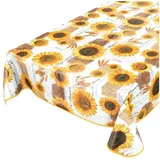 ANRO Tischdecke Wachstuchtischdecke 100 x 140 cm Gelb