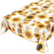 ANRO Tischdecke Wachstuchtischdecke 100 x 140 cm Gelb