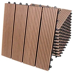 WPC Fliesen 11er-Set Klassik Terrakotta - 30x30cm