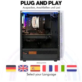 dcl24.de Gaming-PC Intel Core i5 12400 2023 24" LED 4,4 GHz 16 GB RAM 500 GB SSD GeForce RTX 3050 Windows 11 Pro