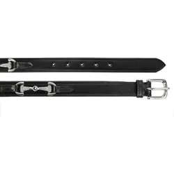 Ledergürtel Damen EQUESTRIAN QUEEN Bits schwarz SCHWARZ 105 CM