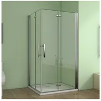 120X90cm Duschkabine Eckeinstieg Duschabtrennung Duschwand Dusche esg nano Glas Duschtür Höhe 185cm