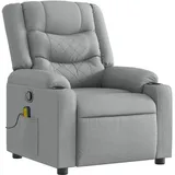 vidaXL Massagesessel Hellgrau Stoff 149,5 x 79 x 0 cm Grau mit Fernbedienung