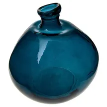 Atmosphera Créateur d'intérieur Vase Dame Jeanne" - recyceltes Glas - sturmblau d 33 cm