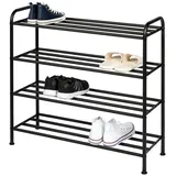 ELUNO Schuhregal 80 x 76,5 x 31 cm schwarz