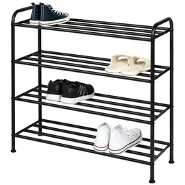 ELUNO Schuhregal 80 x 76,5 x 31 cm schwarz