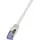 Logilink CQ3062S RJ45 Patchkabel CAT 6a S/FTP 3.00 m Grau Flammwidrig, mit Rastnasenschutz 1 St.