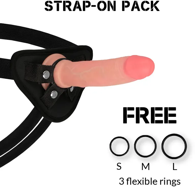 ROCKARMY - HARNESS + FLÜSSIGER SILIKONDILDO PREMIUM AVENGER 19 CM -O- 3.98 CM