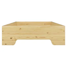Erst-Holz Funktionsbett Bettrahmen 100x190 Pensionsbett, Gästebett mit wählbarem Zubehör V-60.56-10-190ohne Zubehör