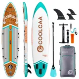 COOLCAA Stand Up Paddling Board mit Premium SUP Zubehör, Tragkraft bis 210kg, SUP Board für Erwachsene und Jugendliche Aller Niveaus