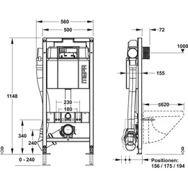 MEPA nextVIT Air-WC-Element 514820 mit manuellem Lüfter