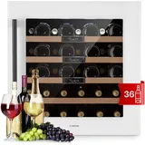 Klarstein - Einbau-Weinkühlschrank, Kleiner Getränkekühlschrank Schmal, 1 Zone Weinkühlschrank mit Glastür, Indoor/Outdoor Beersafe, Kühlschrank