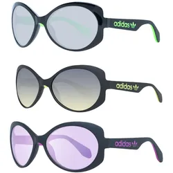 adidas Damen Sonnen-Brille mit verspiegelten Gläsern und schwarzen Bügeln Sommer-Brille Filterkategorie 2 EW354 Schwarz - 