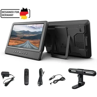 Reflexion DVD1052N portabler DVD-Player 2x 10 (Tragbarer DVD-Player), Bluray Player + DVD Player, Schwarz