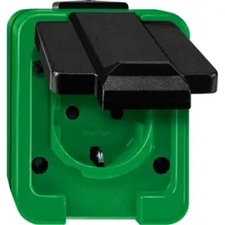 Merten 279077 SCHUKO-Steckdose mit Schraublemmen grün, Agrar