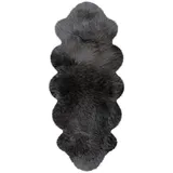 Heitmann-Felle Doppel-Lammfell Fellteppich 62 x 175 cm Grau