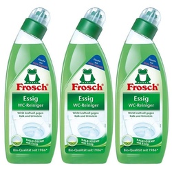 FROSCH 3x Frosch Essig WC-Reiniger 750 ml – Kalklösend mit Essig WC-Reiniger