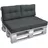Beautissu Palettenkissen 60 x 40 x 20 cm grau 2-tlg.