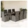 vidaXL Garten-Essgruppe 9-tlg. Grau