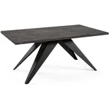 FURNLUX Esstisch Vento Schwarz 80cm / Hauptfarbe: Schwarz / Abmessungen: 80 x 76 x 240 cm - Schwarz