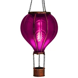 Bonetti Lampion Kunststoff, Metall 40,5 cm inkl. Metallkette lila