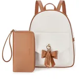 ECOSUSI Damen Rucksack Klein Soft Pu Leder Rucksäcke Schultaschen Wasserdichte Damenrucksäcke Kleine Reise Tagesrucksack