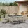 vidaXL Garten Essgruppe 9 pcs Hellgrau Poly Rattan