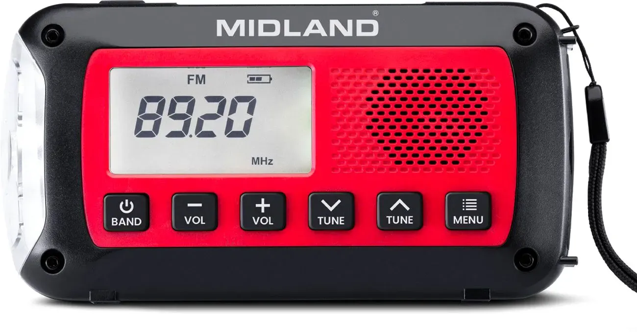 Midland ER100, radio d urgence/banque d alimentation