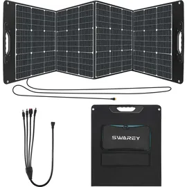 SWAREY Faltbares Solarpanel 200W Monokristallines Solarmodul für Powerstation Garten Camping RV Wandern Tablet