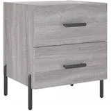 vidaXL Nachtschrank 2 Stk. 40 x 35 x 47,5 cm Grau