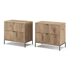 Vicco Nachttisch Eliza, Viking Oak 2er Set