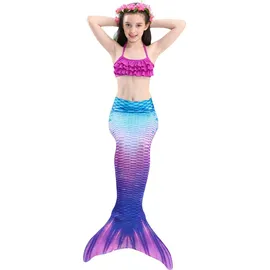 Master Meerjungfrauenkostüm und Badebekleidung MASTER Siren, 140 cm - Violett - 140