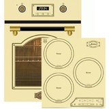 Kaiser Küchengeräte Backofen-Set EH 4796 ElfAD+KCT 4795 FI ElfAD/7, Retro Backofen Einbaubackofen 45 cm, Autark+Einbau Herd, 45 cm