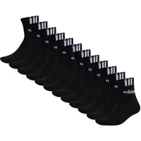 adidas Cushioned 3S Linear Sneakersocken 12er Pack Schwarz 37-39